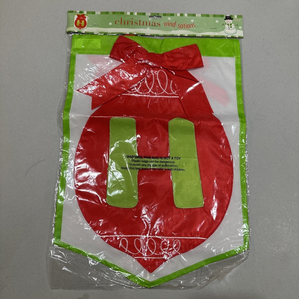 Garden Flag 12x18" H Initial Monogram Ornament Christmas